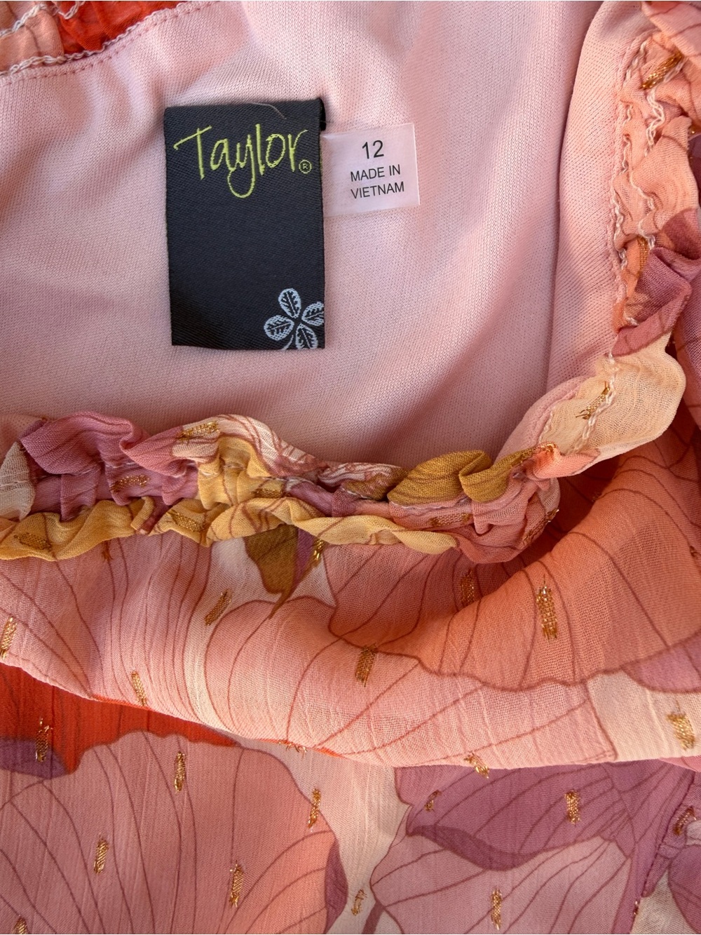 Taylor One-Shoulder Floral Mini Dress in Pink, Orange, Yellow - Picture 6 of 6